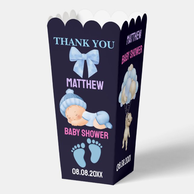 Personalised Cute Baby Shower  Favour Boxes (Front)