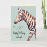 Personalised Cute Baby Zebra Birthday Card<br><div class="desc">Cute baby zebra illustration birthday card. Customisable!</div>
