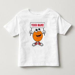 Personalised cute Basketball kids design Toddler T-Shirt