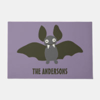 Personalised Cute Bat Cartoon Smoky Purple