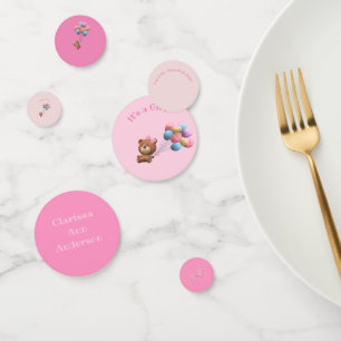 Personalised Cute Bear and Balloons Confetti