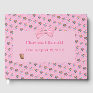 Personalised Cute Bear and Balloons    Guest Book
