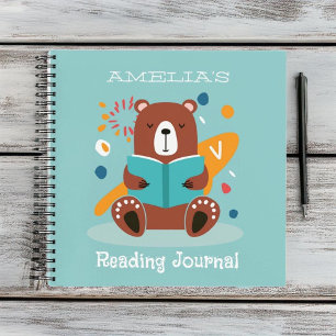Personalised Cute Bear Reading Journal