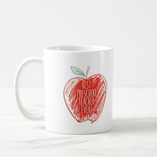 Personalised Cute Best Preschool Teacher Ever Coffee Mug