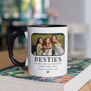 Personalised Cute BESTIE Photo & Quote  Mug