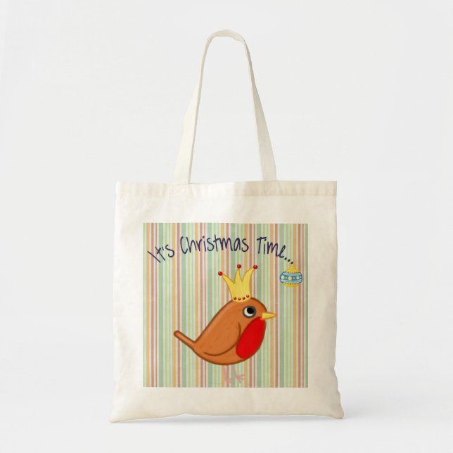 Personalised Cute Bird Tote Bag (Front)