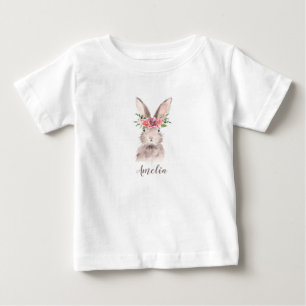 Personalised Cute Bunny Baby T-Shirt