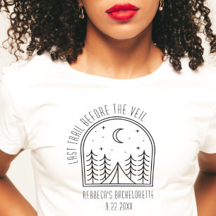 Personalised Cute Camping Bachelorette Party T-Shirt