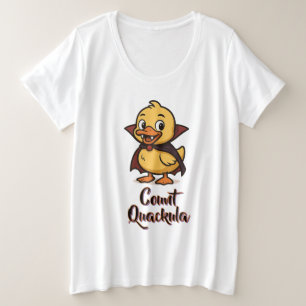 personalised Cute cartoon Halloween duck vampire Plus Size T-Shirt