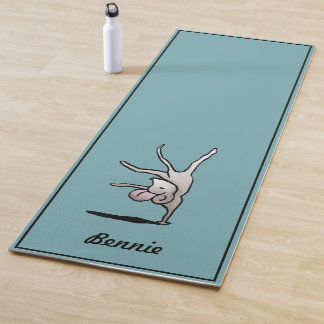 Personalised Cute Cartoon Handstand Mouse Yoga Mat