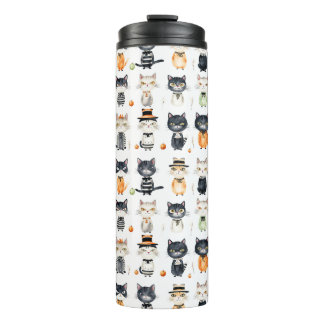 Personalised Cute Cat illustrated Tumblers