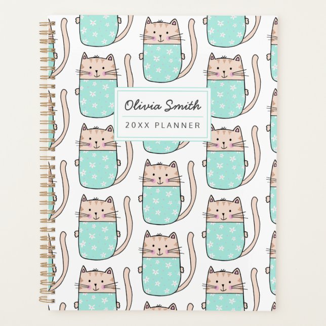 Personalised Cute Cat Planner (Front)