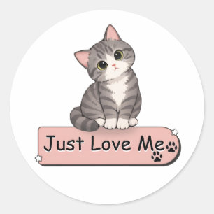 Personalised Cute Cat Sticker
