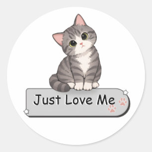 Personalised Cute Cat Sticker