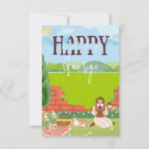 Personalised Cute Cat-tage Picnic Birthday Wishes