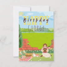 Personalised Cute Cat-tage Picnic Birthday Wishes
