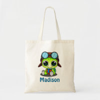 Personalised Cute Chibi Turtle in Aviator Hat