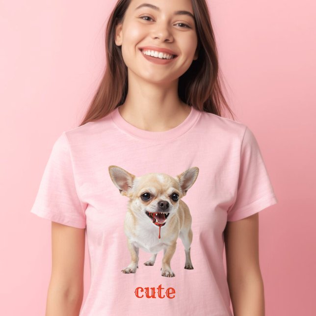 Personalised Cute Chihuahua Aggro Nasty Vicious T-Shirt (Creator Uploaded)