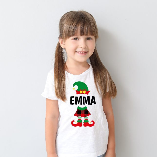 Personalised Cute Christmas Elf   T-Shirt (Creator Uploaded)