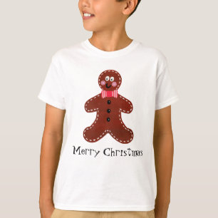 Personalised Cute Christmas Gingerbread Man  T-Shirt