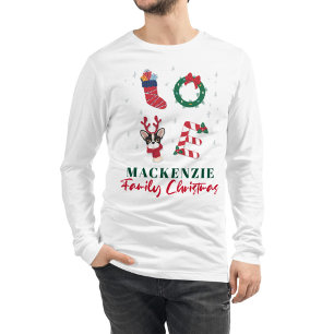 Personalised Cute Christmas Matching Family Love T-Shirt