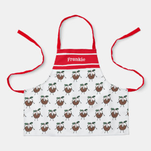 Personalised Cute Christmas Pudding Apron