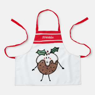 Personalised Cute Christmas Pudding Apron