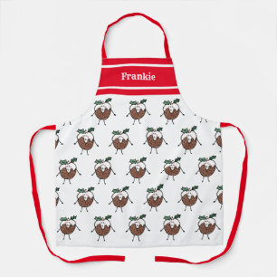 Personalised Cute Christmas Pudding Apron
