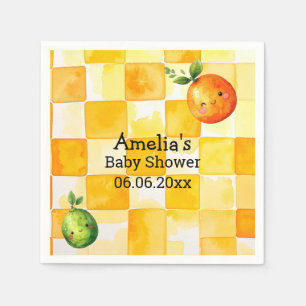Personalised Cute Citrus Fruit Baby Shower  Napkin