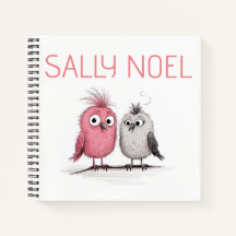 Personalised cute colourful notebook