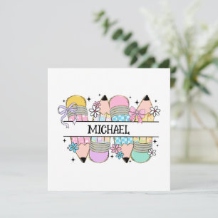 Personalised Cute Colourful Pencil - Back To Schoo