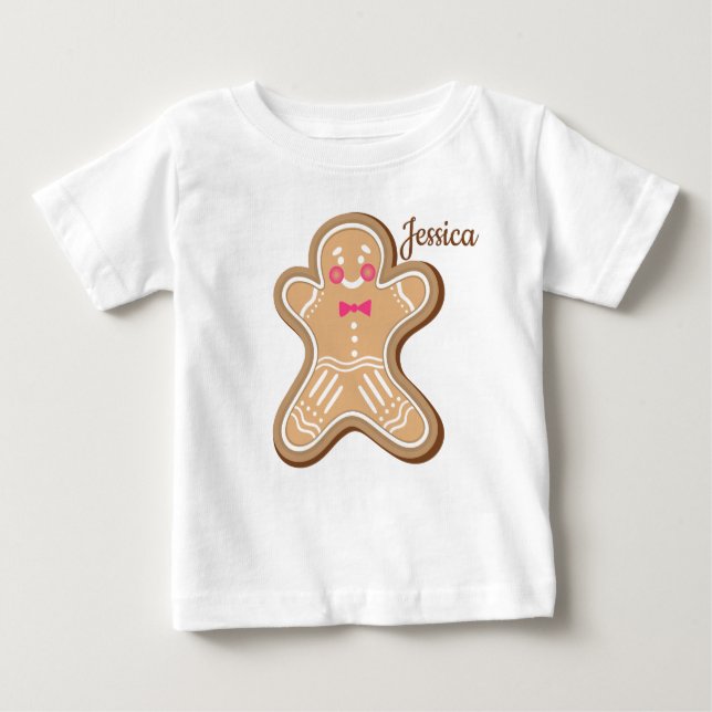 Personalised Cute Cookie Baby T-Shirt (Front)