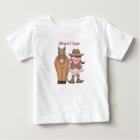 Personalised Cute Cowgirl and Horse Baby T-Shirt