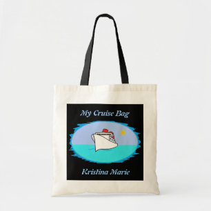 Personalised Cute Cruise Ship Tote Bag