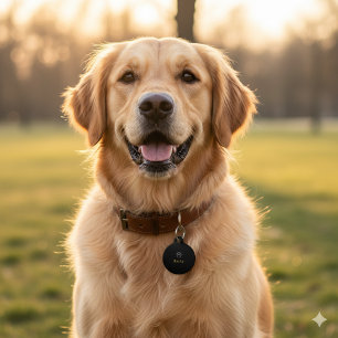 Personalised Cute Custom Paw Print Name Pet Tag