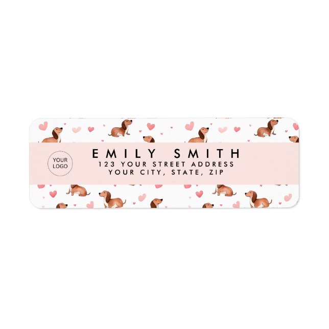  Personalised Cute Dachshund Dog (Front)