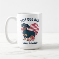 Personalised Cute Dachshund Dog  Dad Custom Text