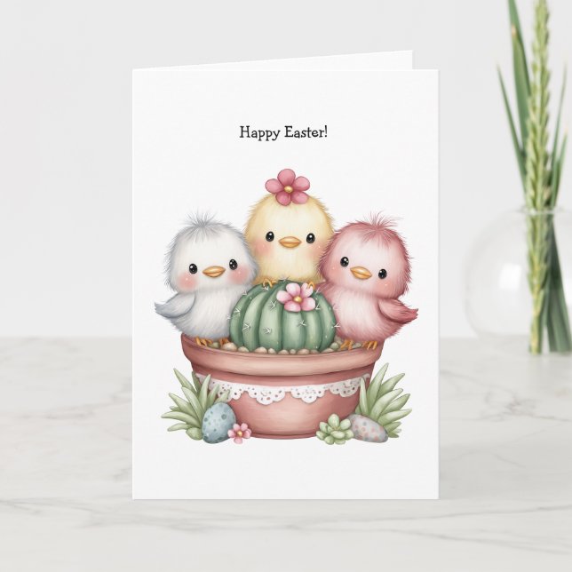 Personalised Cute Desert/Southwestern Easter  Card (Front)