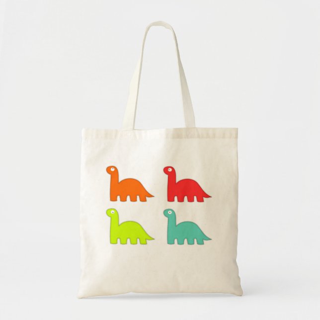 Personalised Cute Dino Dragon Tote Bag (Front)