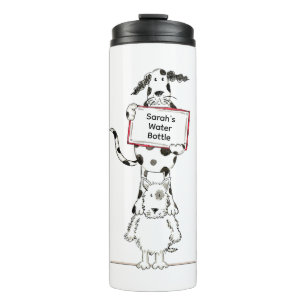 Personalised Cute Dog Acrobats Birthday Thermal Tumbler