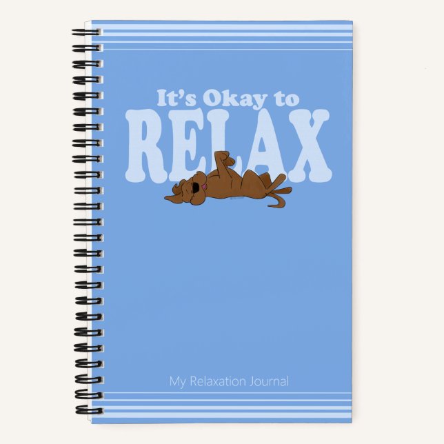 Personalised Cute Dog Blue Custom Mindful Journal (Front)