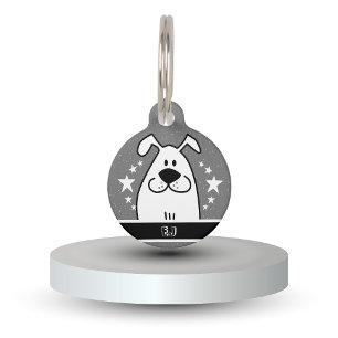 Personalised Cute Dog Doodle Design with QR code Pet Tag