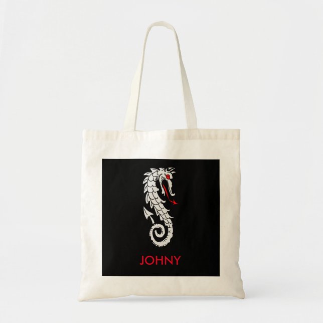 Personalised Cute Dragon Tote Bag (Front)