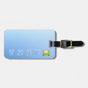 Personalised cute duck luggage tag