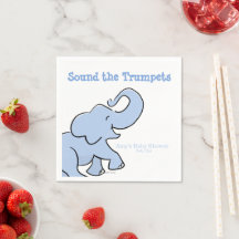 Personalised Cute Elephant Baby Shower Paper