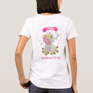 Personalised cute elephant Mummy to Be baby shower T-Shirt