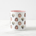 Personalised Cute Family Face 3 Photos Mug