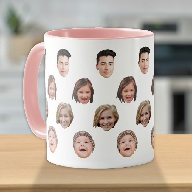Personalised Cute Family Face 4 Photos Mug (Creator Uploaded)