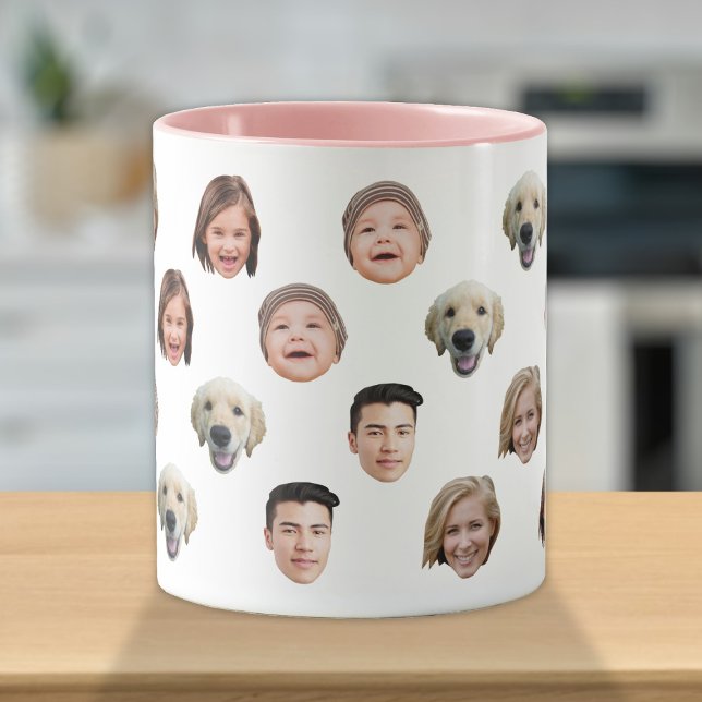 Personalised Cute Family Face 5 Photos Mug (Creator Uploaded)