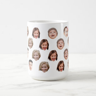 Personalised Cute Family Face 6 Photos Mug